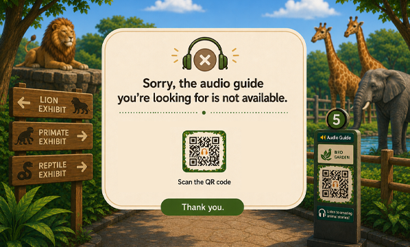 Please Scan QR Code <br>Audio Guide Near You
